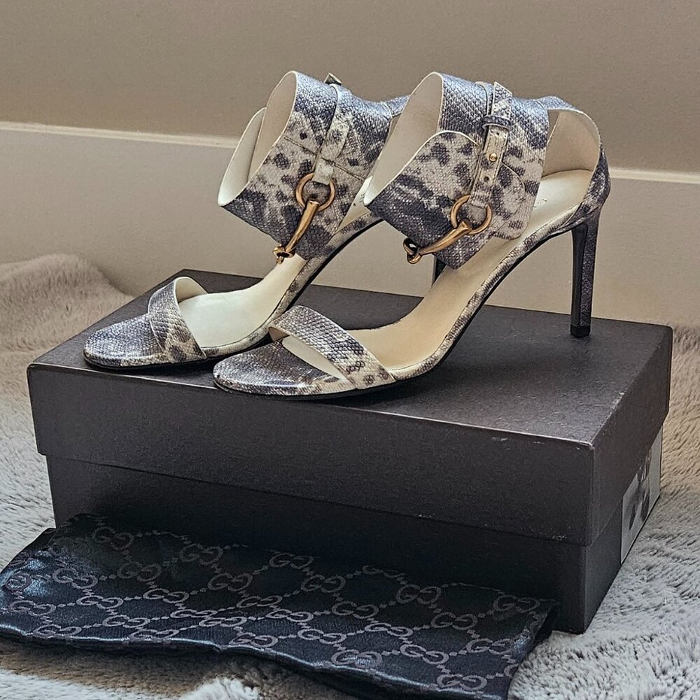 GUCCI Python Horsebit Sandals